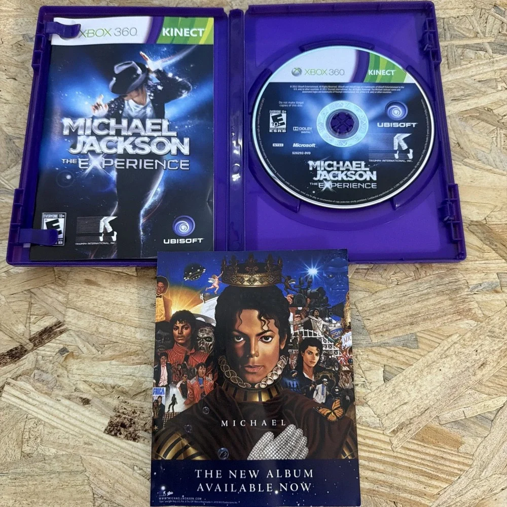 Michael Jackson The Experience Xbox 360 Kinect Video Game CIB Ubisoft